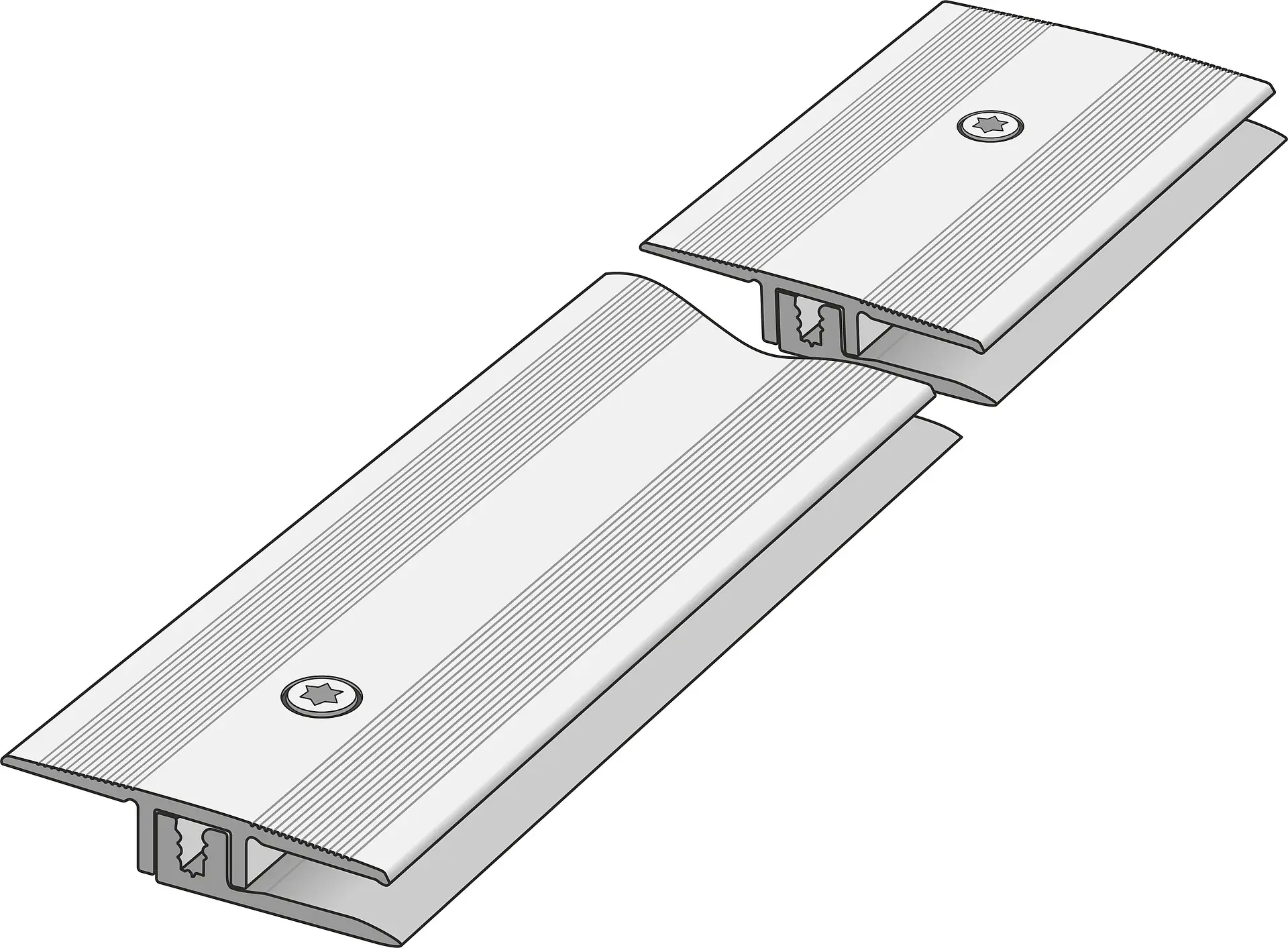 1744330_AluminiumTransitionProfileStainlessSteel Parador Modular ONE Hydron